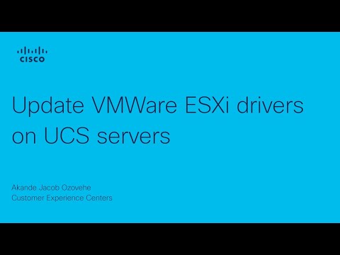 Update VMware ESXi drivers for UCS servers
