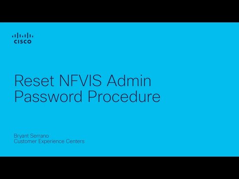Reset NFVIS Admin Password Procedure