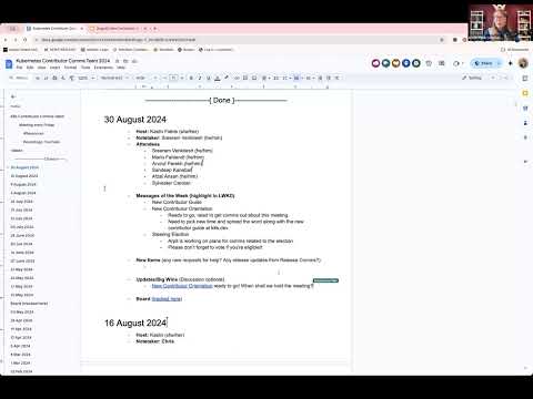 [SIG ContribEx] Weekly Contributor Comms Meeting for 2024-08-30T14:46:50Z.mp4