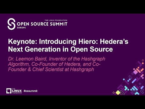 Keynote: Introducing Hedera’s Next Generation in Open Source – Dr. Leemon Baird, Co-Founder Hedera