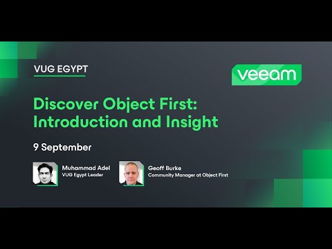 VUG Egypt – Discover Object First: Introduction and Insight