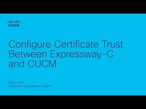 Configure Certificate Trust Between Expressway-C and CUCM