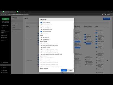 VDC M365 Settings Tab- Roles