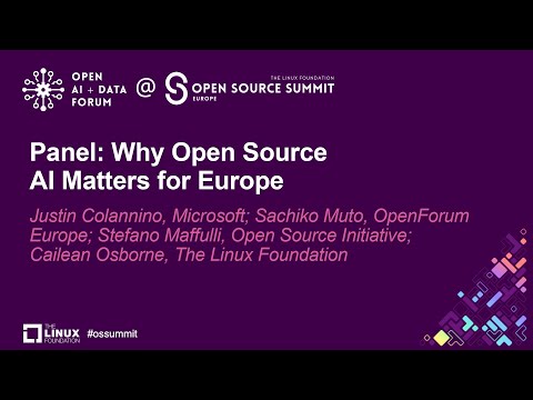 Panel: Why Open Source AI Matters for Europe – Justin Colannino, Sachiko Muto, Stefano Maffulli…
