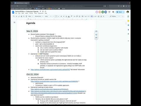 Network Policy API Meeting for 20241105