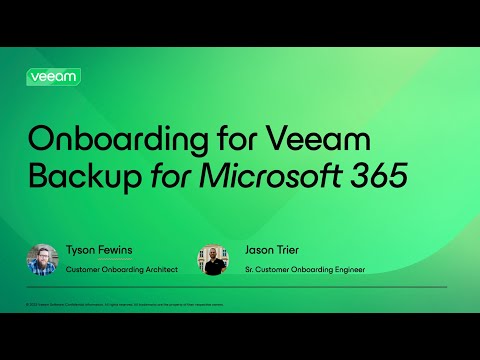 Onboarding for Veeam Backup for Microsoft 365