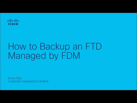 How to backup an FTD managed by FDM