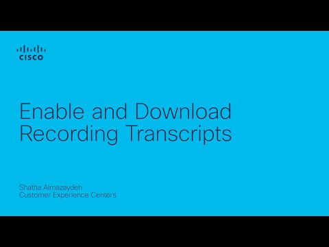 Enable and Download Recording Transcripts