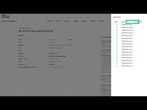Demonstration of HPE Compute Ops Management