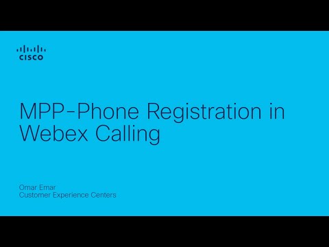 MPP-Phone Registration in Webex Calling