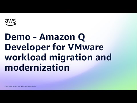 Demo – Amazon Q Developer for VMware workload migration and modernization | Amazon Web Services
