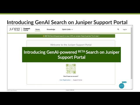 Introducing GenAI Search on Juniper Support Portal