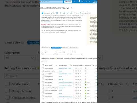 Azure Retirement Tools  #azure