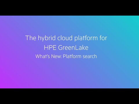 What’s new with HPE Greenlake GenAI powered Platform Search