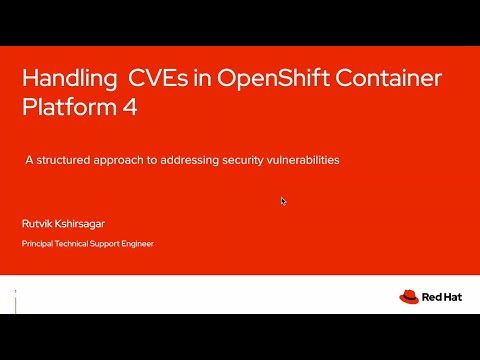 Handling CVEs in OpenShift Container Platform 4