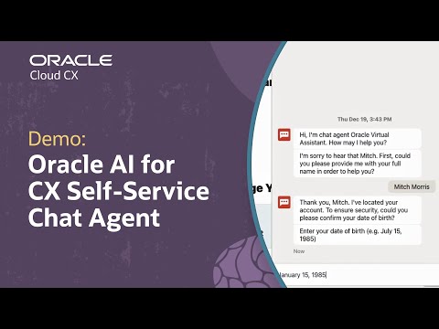 Oracle AI for CX Self-Service Chat Agent: Demo