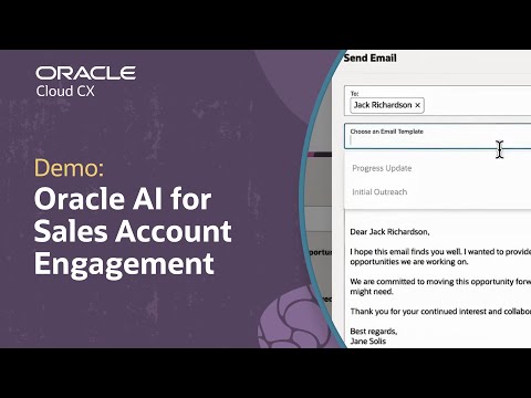 Oracle AI for CX Account Engagement Guide: Demo