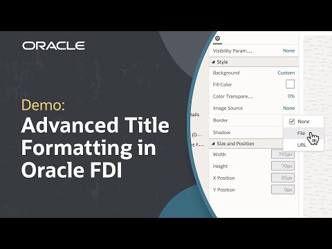 Advanced Title Formatting in Oracle Fusion Data Intelligence: Demo