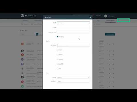 Morpheus Minute Policies HPE