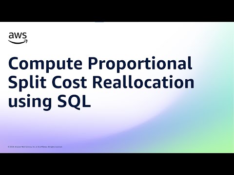 Compute Proportional Split Cost Reallocation using SQL | Amazon Web Services