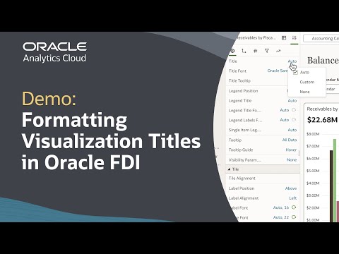 Formatting Visualization Titles in Oracle Fusion Data Intelligence: Demo