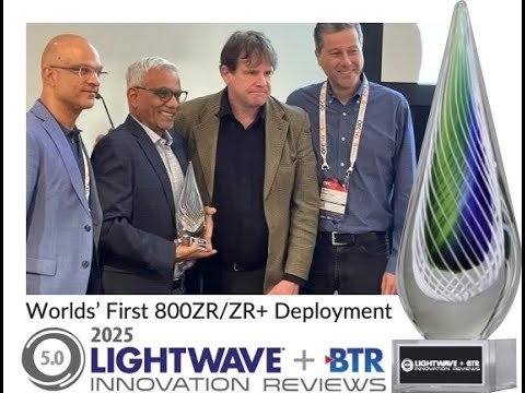 Lightwave Innovation Award goes to Juniper Networks & Elisa Oyj for World’s First 800ZR Deployment