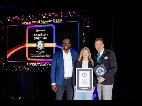 Microsoft AI Skills Fest: GUINNESS WORLD RECORDS™ title attempt results ceremony highlights