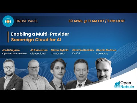 Online Panel: Enabling an Multi-Provider Sovereign Cloud for AI
