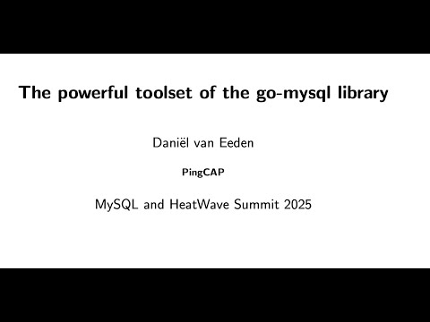 The Go-Mysql Library as a Swiss Army Knife