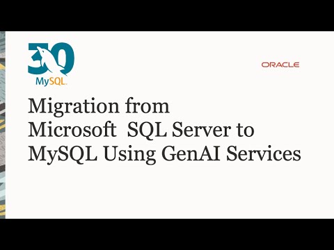 Unlocking Database Freedom: Migration from MSFT SQL Server to MySQL Using GenAI Services