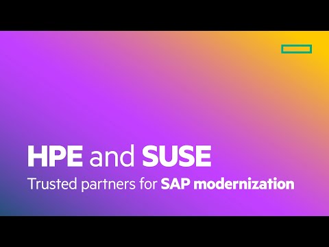 Optimizing SAP IT Infrastructure with HPE and SUSE