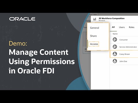 How to Share and Protect Content Using Permissions in Oracle FDI: Demo