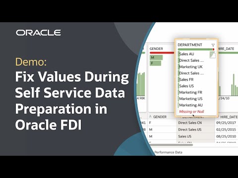 Replace Null or Missing Values in Data Preparation in Oracle FDI: Demo