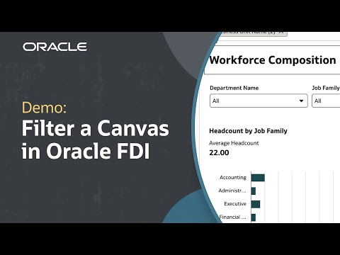 How to Filter a Canvas in Oracle Fusion Data Intelligence: Demo