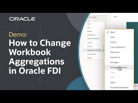 How to Change Workbook Aggregations in Oracle Fusion Data Intelligence