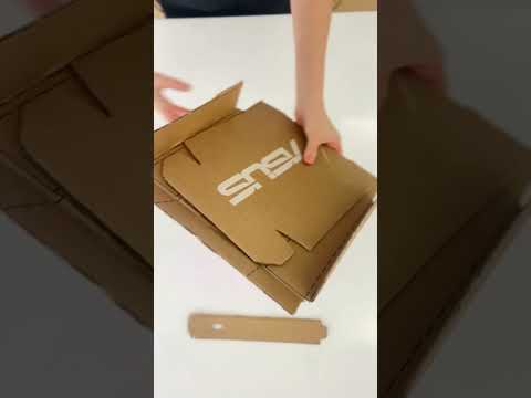 ♻️📦Unboxed the #ASUS VU249HFI-W monitor, upcycled the box into a phone holder + desk organizer!
