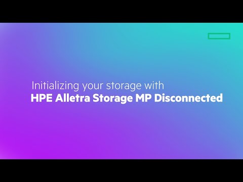 Initializing your storage with HPE Alletra Storage MP Disconnected