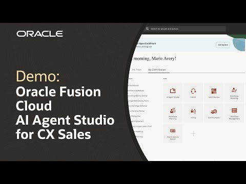 Oracle Fusion Cloud AI Agent Studio for CX Sales: Demo