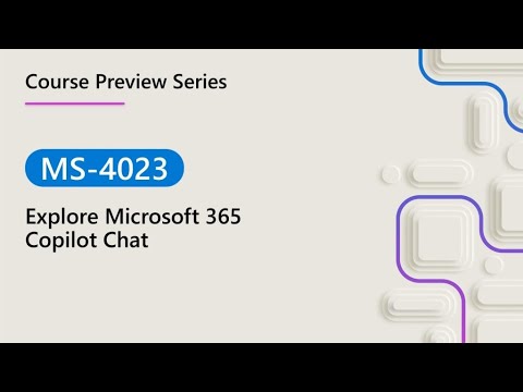 MS-4023 Course Preview