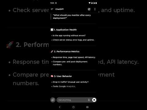 What should you monitor after every deployment? #devops #networkmonitoring #chatgpt
