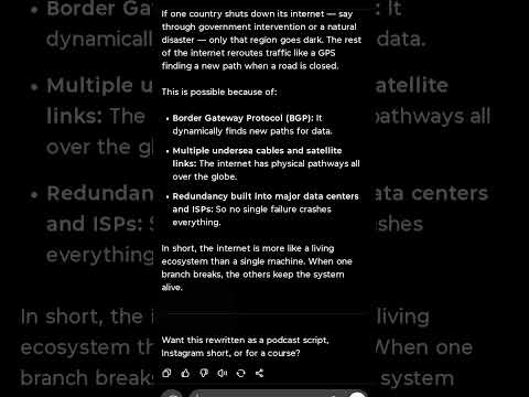 “Even If a Country Vanishes, the Internet Won’t” #internet #chatgpt #promptengineer