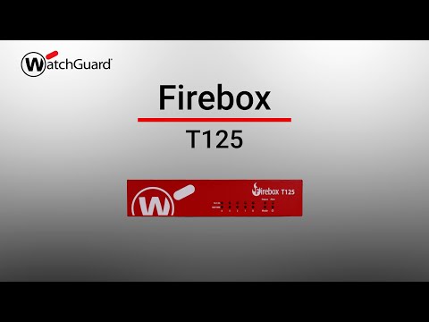 Future-Ready Firewalls: T125 Firebox