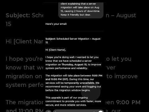 How to use ChatGPT to write email during the Maintenance window. #chatgpt #downtime #citrix