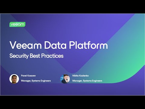 Veeam Data Platform: Security Best Practices