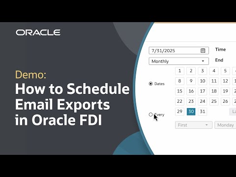 How to Schedule Email Exports in Oracle Fusion Data Intelligence
