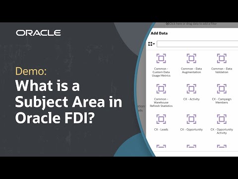 What is a Subject Area in Oracle Fusion Data Intelligence?