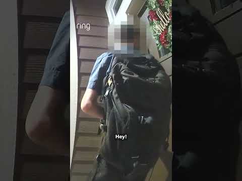 A homeowner confronts a stranger using Two-Way Talk, and they leave in a hurry!