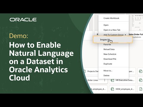 How to Enable Natural Language on a Dataset in Oracle Analytics Cloud
