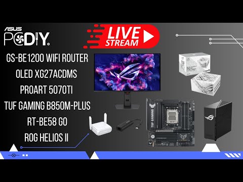 ASUS PCDIY Weekly Live Stream #122 – New ROG monitors, routers, chassis & TUF Gaming motherboards