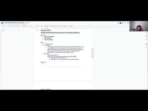 WG-Serving: Benchmarking Tool Contributors Meeting for 2025-09-25